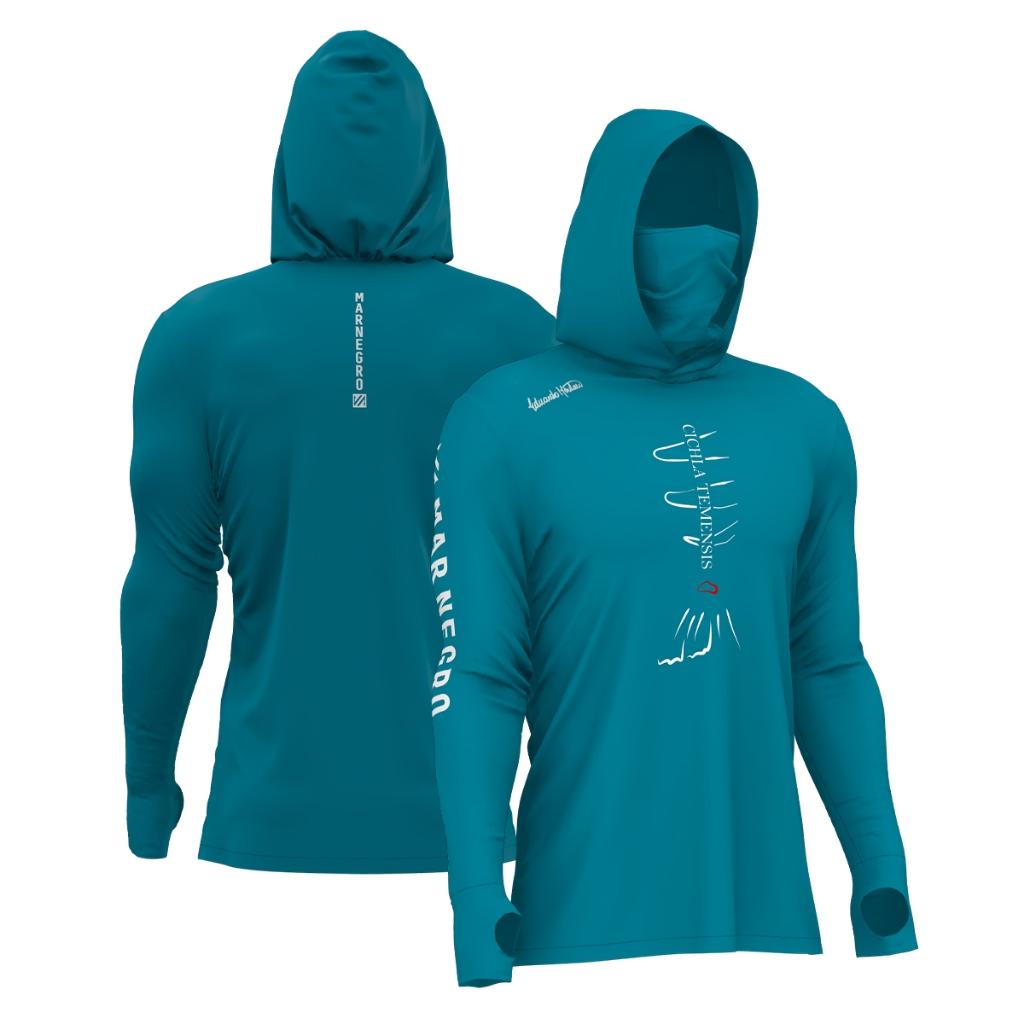 Camiseta De Pesca Masculina X-protection 360 Poliamida By Eduardo Monteiro - Mar Negro