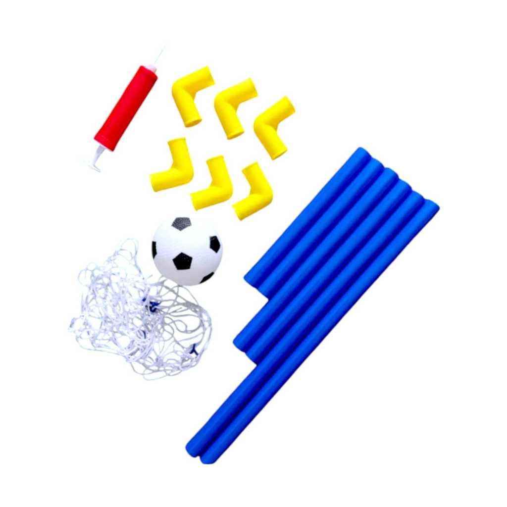 Kit Gol Golzinho Traves Com Redes + Bolas + Bomba De Encher Futebol Copa Do Mundo Lembrancinha