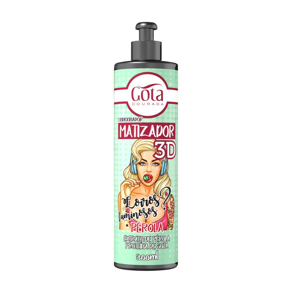 Matizador Condicionador 3D Pérola Gota Dourada 300 Ml