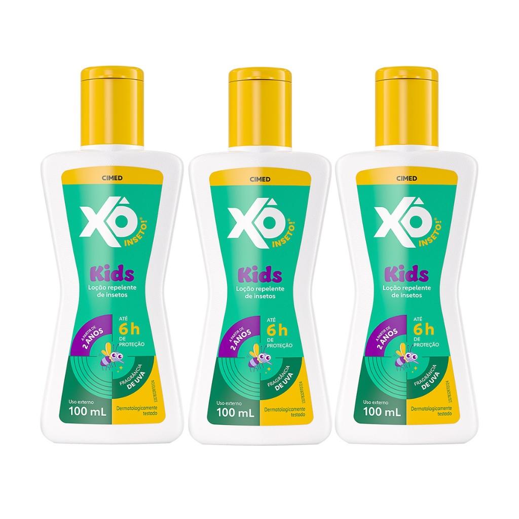 Xô Inseto Kids Loção 100ml - Kit C/3 Unid