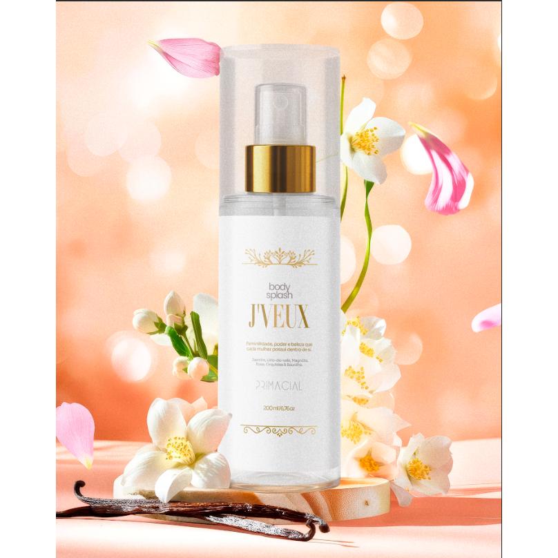Kit Body Splash Feminino Sweetened + Inverse + Hypnotique Opnos + J Veux 200ml - Primacial Perfume Floral Oriental