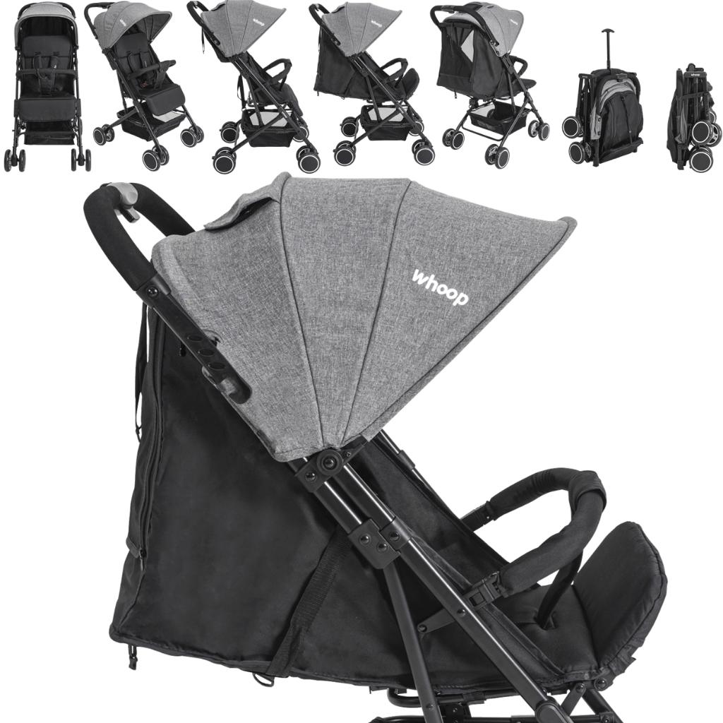 Carrinho Kiddo Gemeos Com 2 Bebe Conforto 2 Base Mascote Grafite