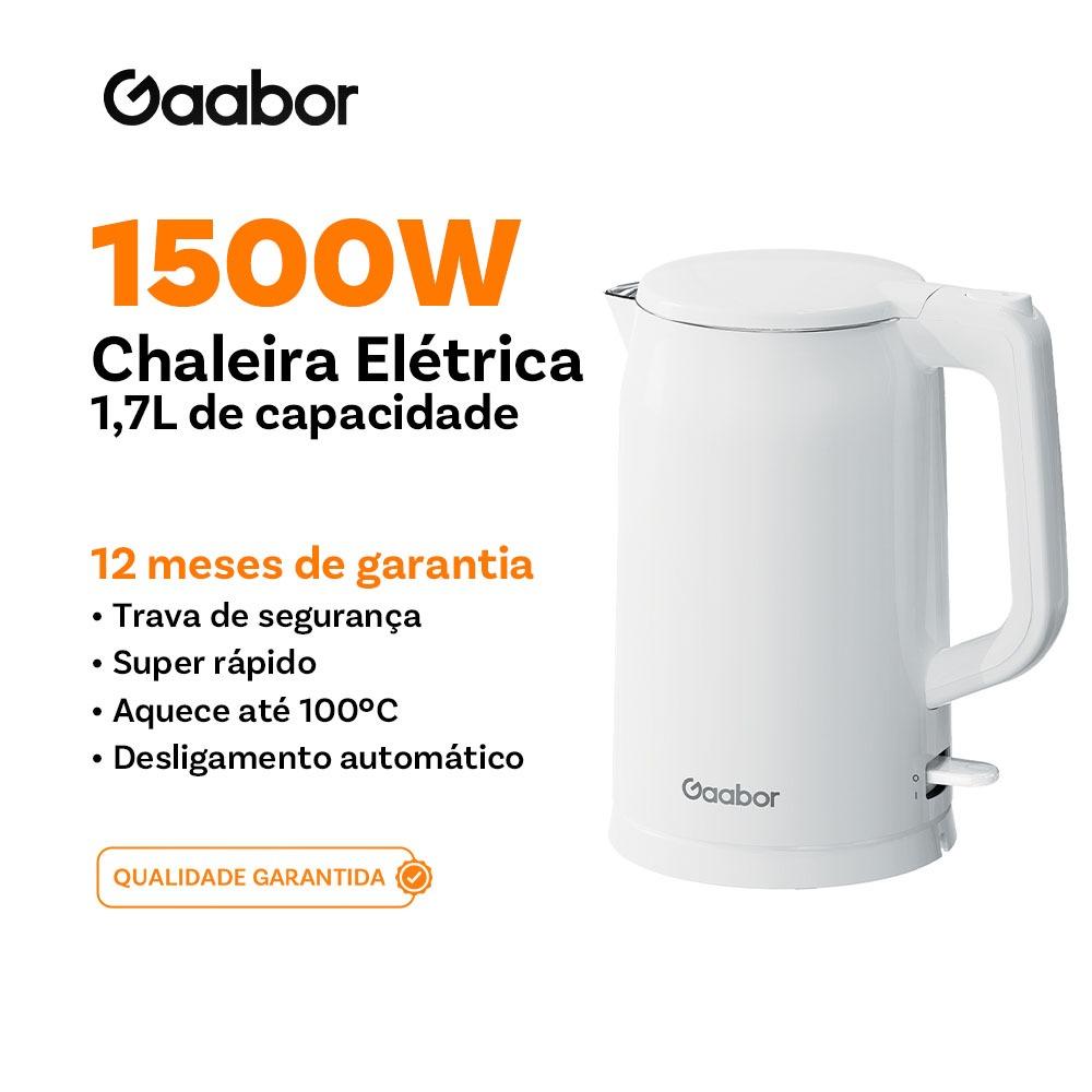 Gaabor Branco Chaleira Com Apito 1500w Anticorrosivo E Durável Controle Preciso Da Temperatura Ek20m-wh01a -1
