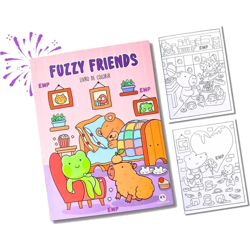 Livro De Colorir - Fuzzy Friends - Capa Flexivel