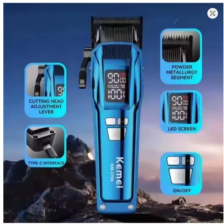 Kemei 2797 9000rpm Conjunto De Máquina De Cortar Cabelo Sem Fio Dlc Máquina De Corte De Cabelo Elétrica