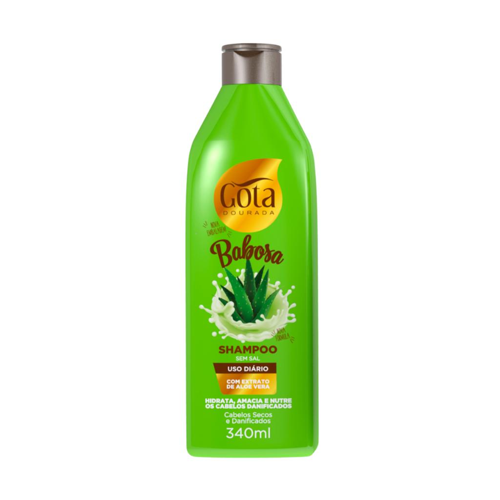 Shampoo E Condicionador Babosa Gota Dourada - 340ml Cada