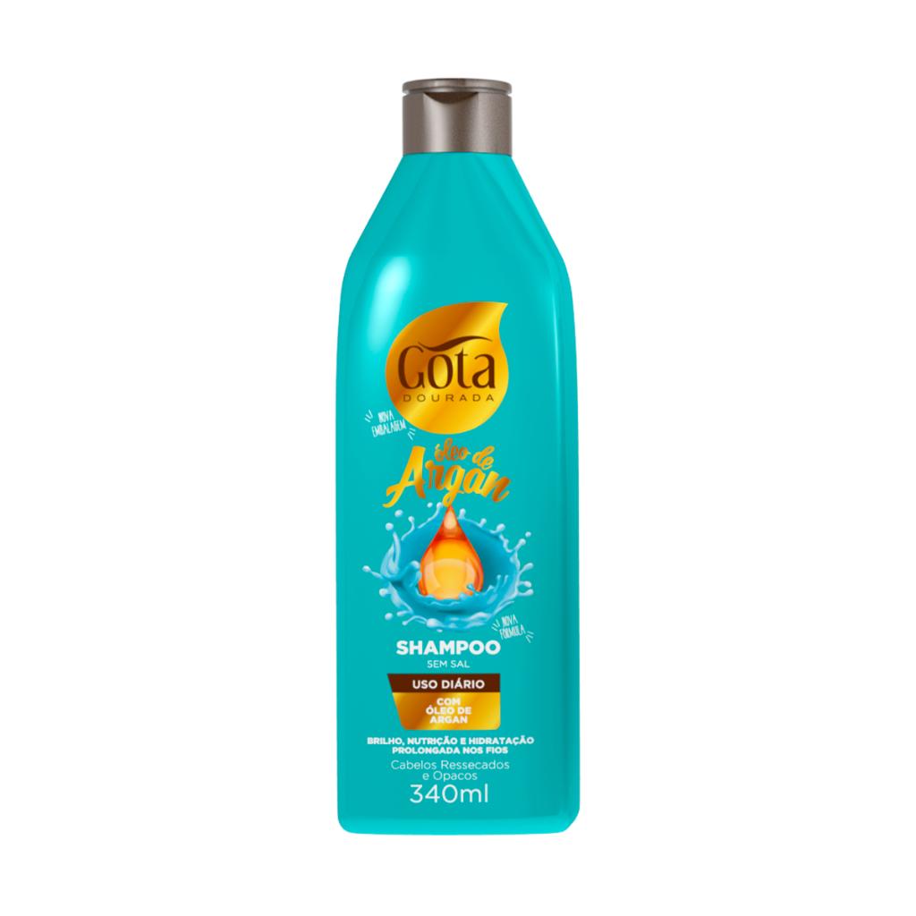 Shampoo E Condicionador Argan Gota Dourada - 340ml Cada