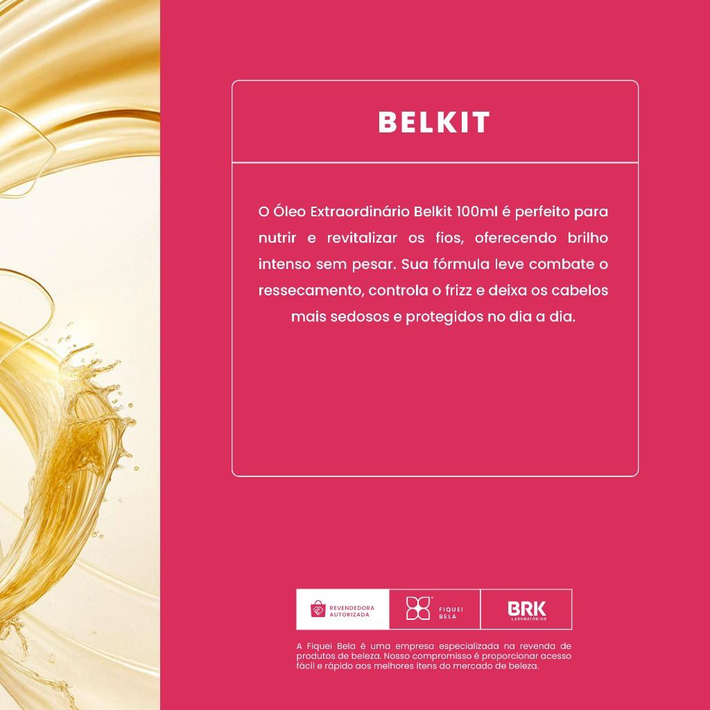 Kit 2 Óleo Extraordinário Tratamento Sublime 100ml Finaliza Nutre E Brilha Os Cabelos Belkit