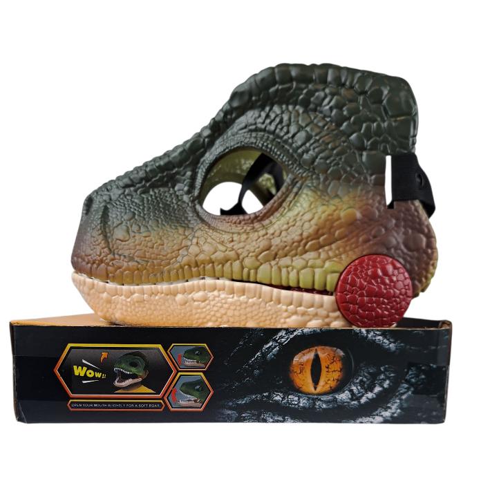Máscara Dinossauro Com Movimento E Som Mandíbula Articulada - Toys Import J24458