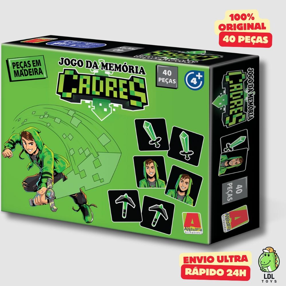 Jogo Da Memória De Madeira Cadres Gamer Youtuber 40 Peças Algazarra
