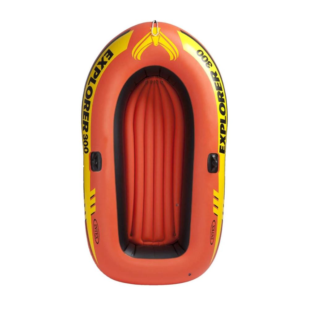 Bote Barco Inflavel Com Remos E Bomba De Ar Manual Intex Explorer 300 211cm Resistente Até 186kg