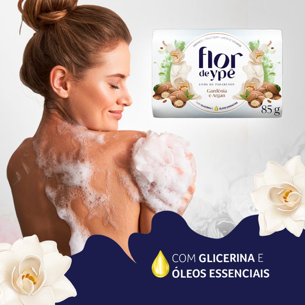 Sabonete Flor De Ypê Suave Gardenia Argan 85g