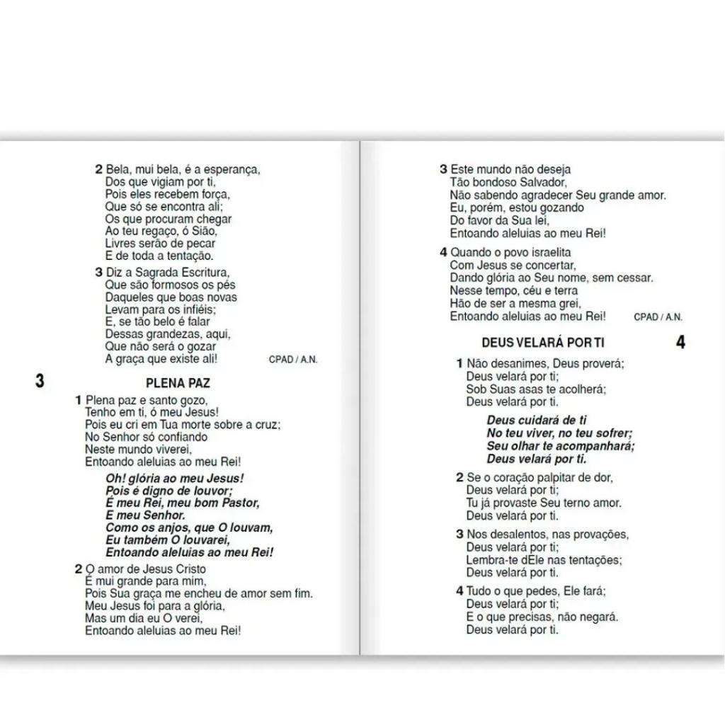 Harpa Cristã Letra Normal Tamanho Médio Capa Jovem Violão