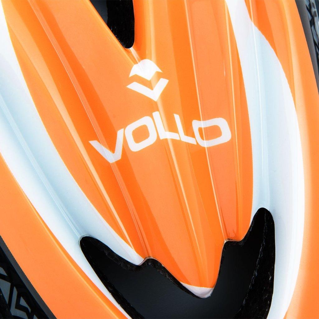 Capacete Esportivo Adulto Laranja E Cinza Vollo