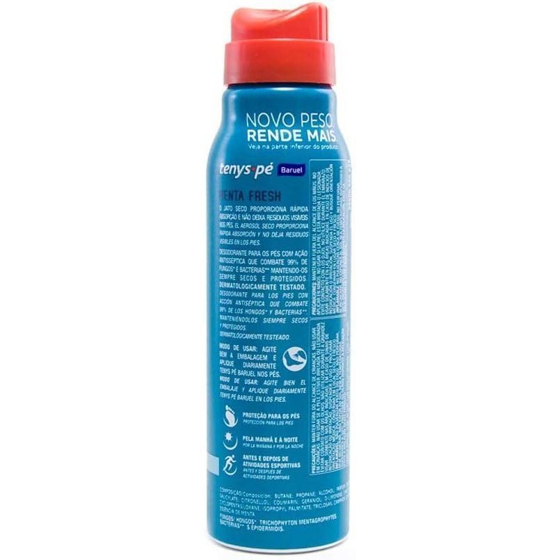Tenys Pé Baruel Jato Seco Menta Fresh 92g