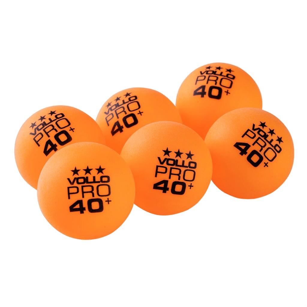 Bola De Tênis De Mesa Ping-pong Laranja 3 Estrelas 6 Unidades Vollo