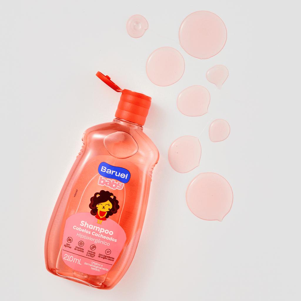 Shampoo Infantil Baruel Baby Cabelos Cacheados Com 210ml