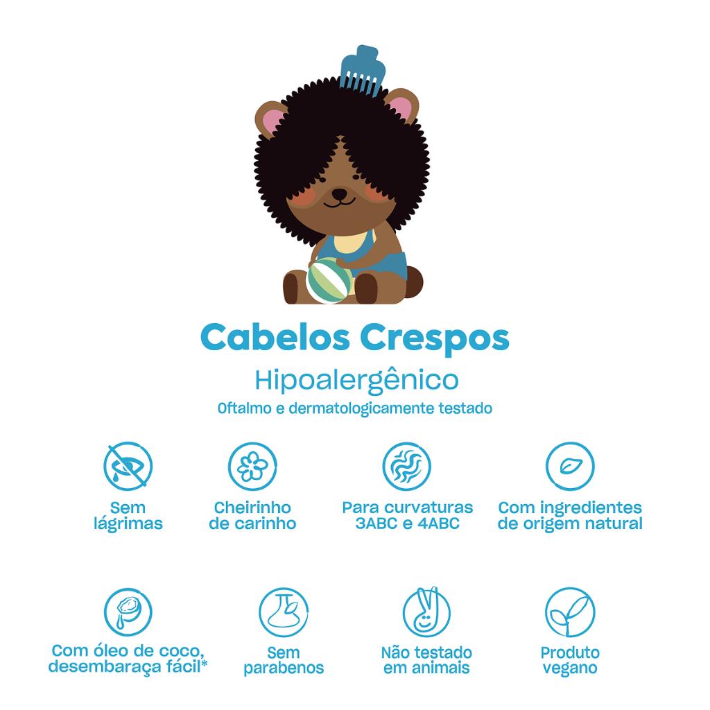 Shampoo Infantil Baruel Baby Cabelos Crespos Com 400ml