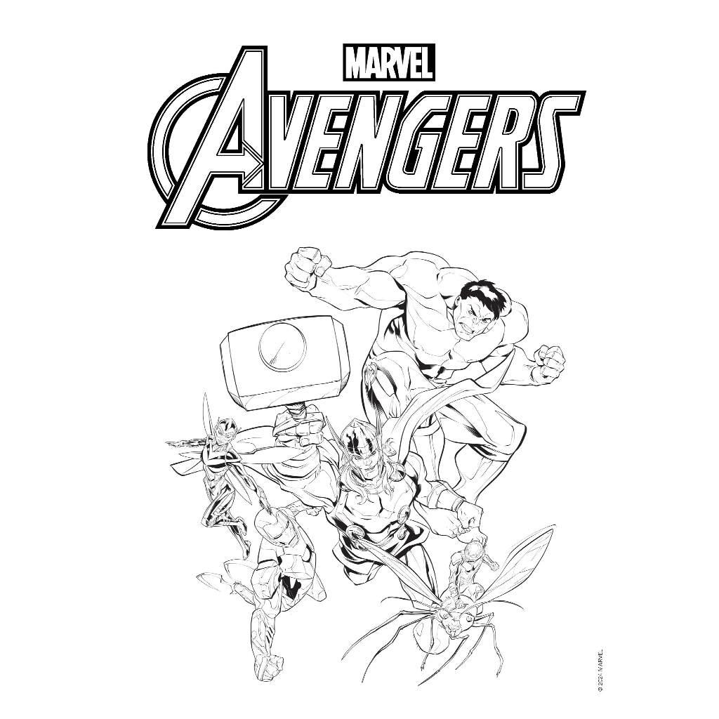 Livro Infantil Colorir E Aprender Marvel Vingadores