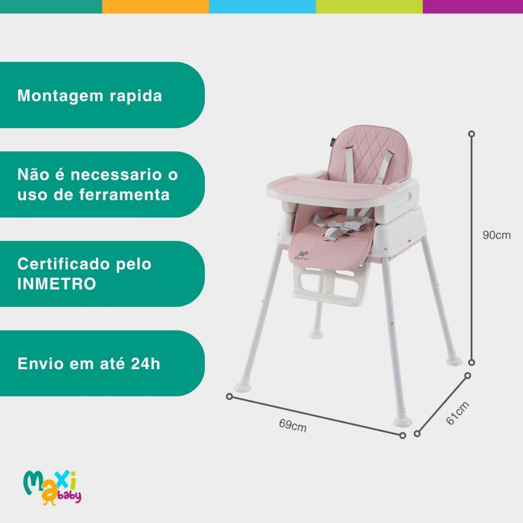 Cadeira De Alimentação Infantil 3 Em 1 Harmony Maxi Baby