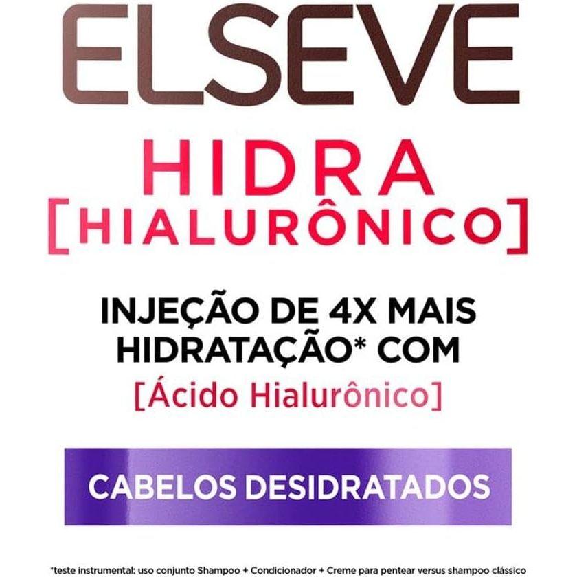 Kit Shampoo 375ml + Condicionador 170ml Hidra Hialurônico Elseve