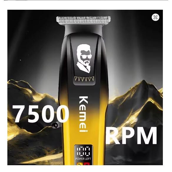 Kit Máquina De Corte E Acabamento Kemei 8501 Bivolt Sem Fio Portátil 5W De Potência