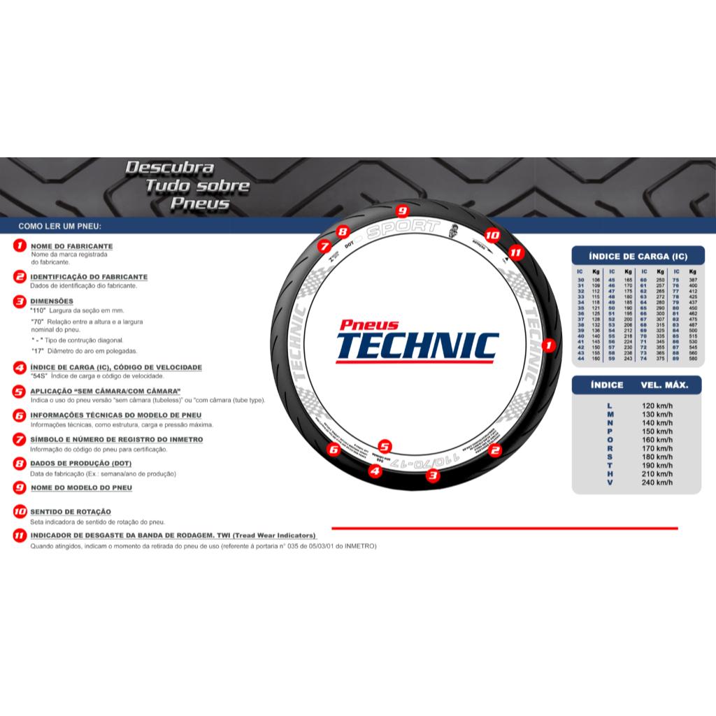 Pneu Technic Moto Lion Sport 140-70-17 66S Sem Câmara Traseiro Honda Cb 300 R Fazer 250 Twister 250 Ninja 250