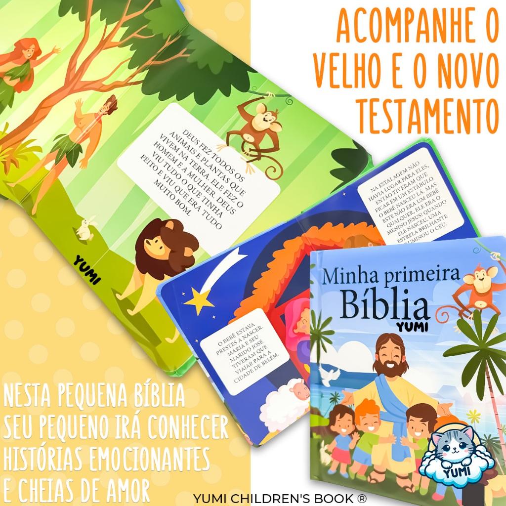 Minha Primeira Bíblia Infantil Histórias Bíblicas Palavras Ilustradas A Bíblia Da Criança Capa Almofadada Premium