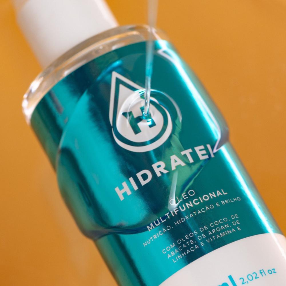 Óleo Capilar Multifuncional Hidratei 60ml Nutrição Termoprotetor Antifrizz Brilho Pontas