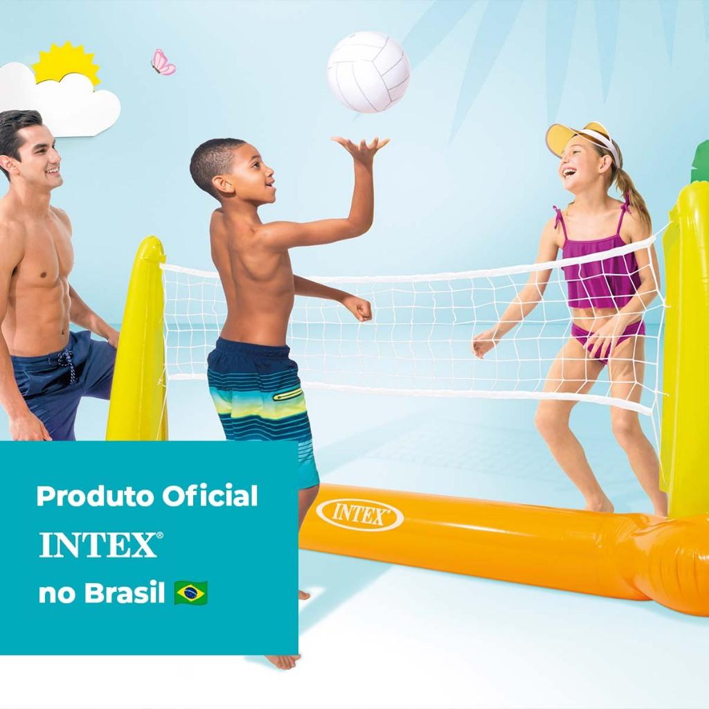Kit Rede Vôlei Voleibol Inflável Com Bola Criança Infantil Brinquedo Piscina - Intex Oficial Brasil