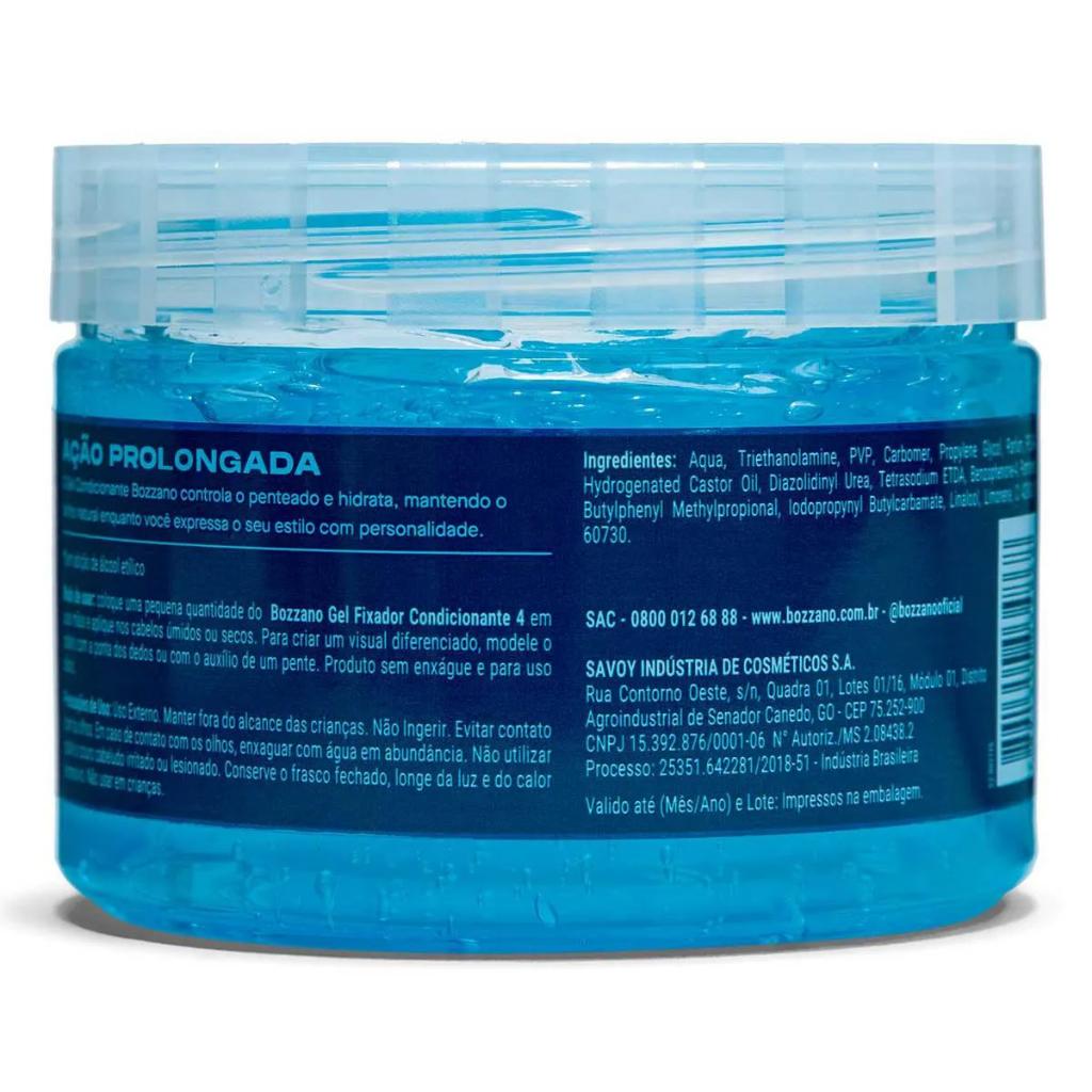 Gel Fixador Cabelo Condicionante Fator 4 Mega Bozzano 300g