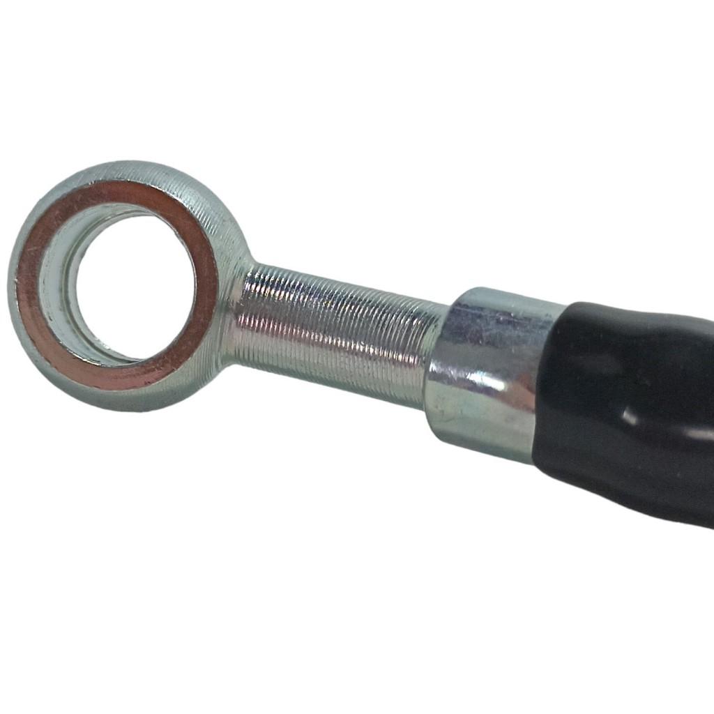 Flexível Freio Aeroquip Dianteiro Moto Universal 110cm Malha De Aço Revestida