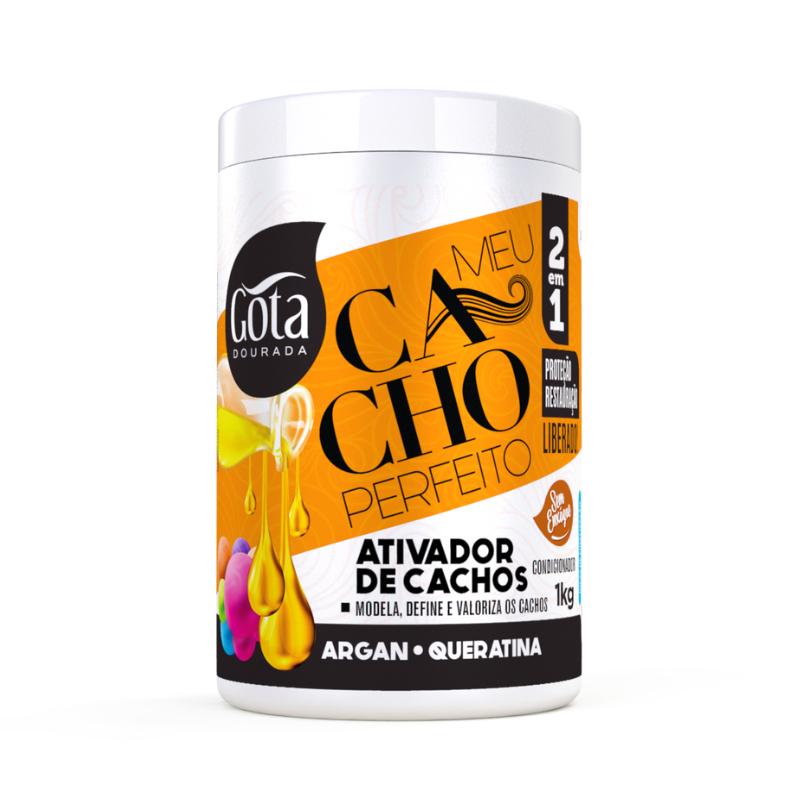 Ativador De Cachos Gota Dourada - Óleo De Argan E Queratina