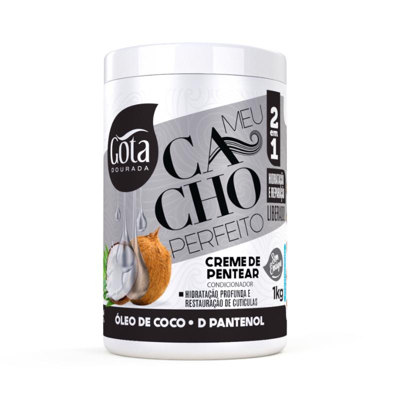 Creme De Pentear Meu Cacho Perfeito Gota Dourada - Óleo De Coco