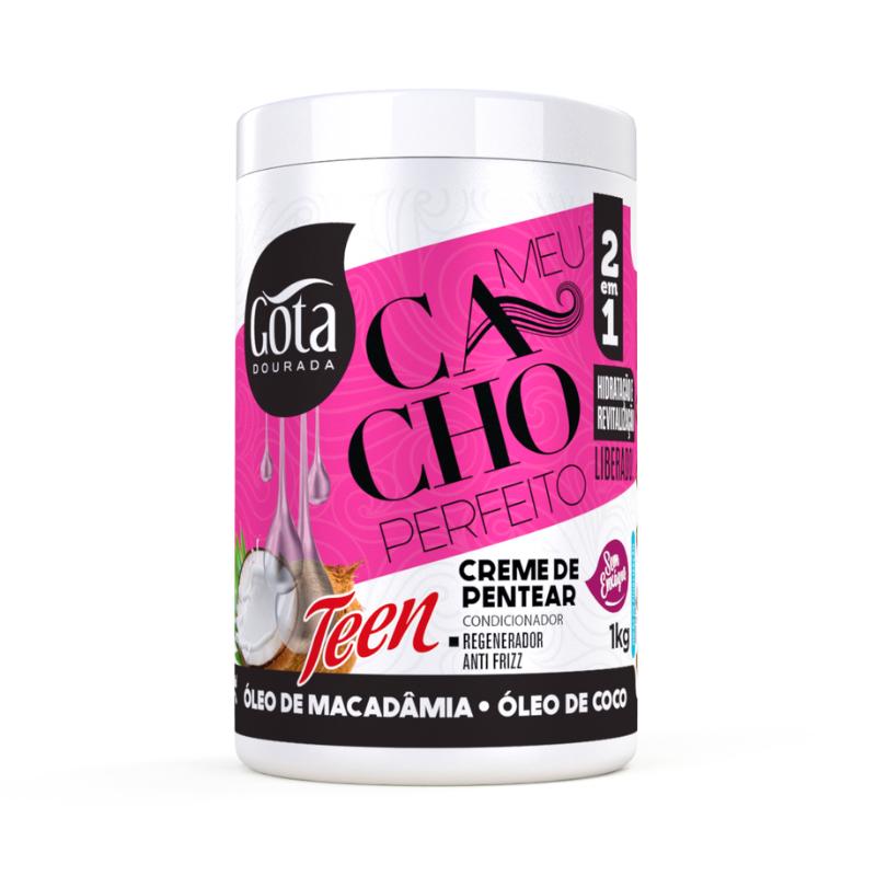 Creme De Pentear Meu Cacho Perfeito Gota Dourada - Óleo De Macadâmia