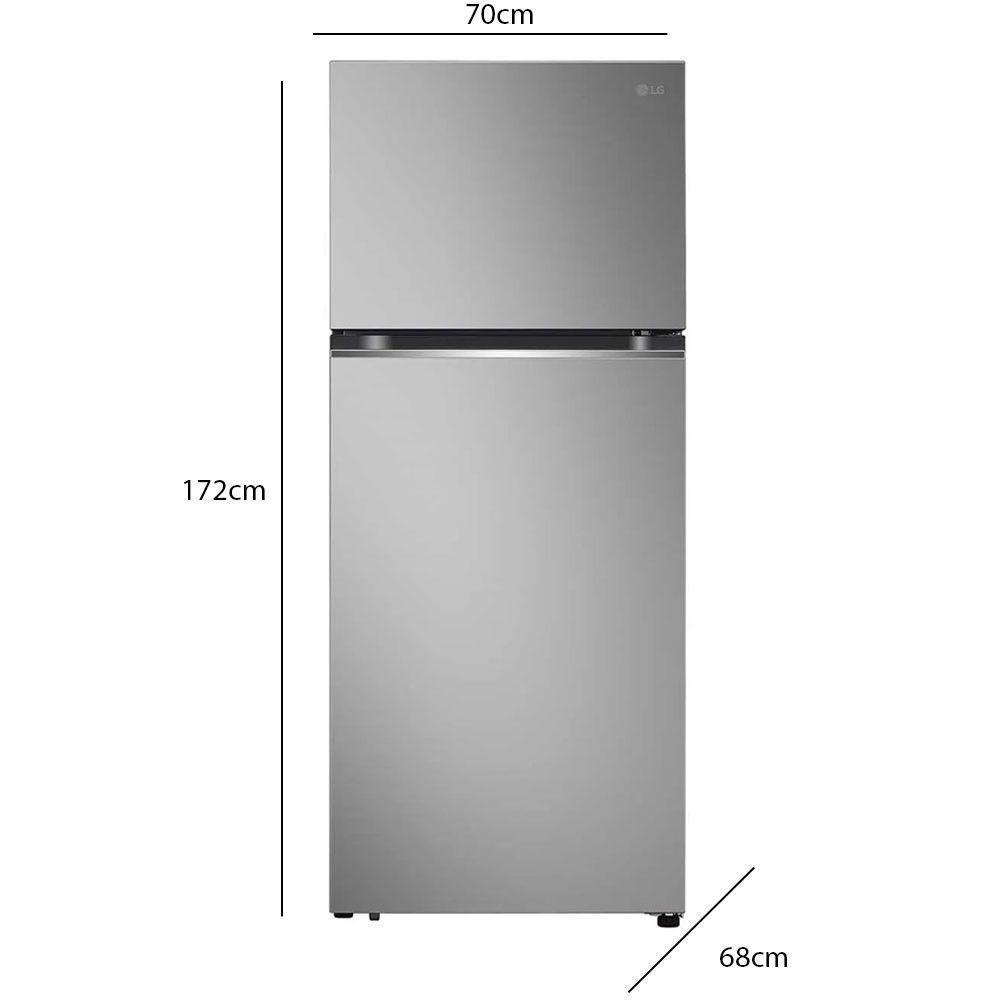 Geladeira Lg Frost Free Inverter 375L Duplex Look Gn-b372pfmb Inox