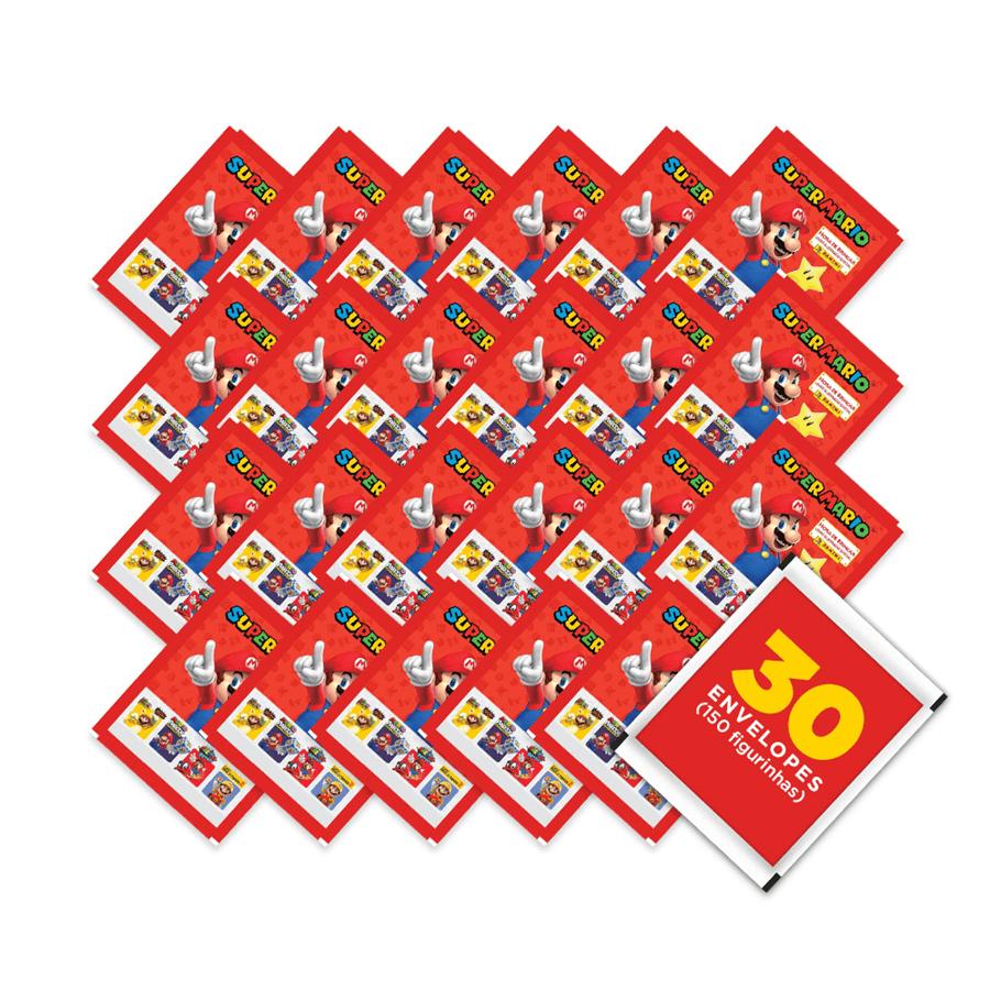 Coleção Super Mario Hora De Brincar - Monte O Seu Kit Com Álbum E Envelopes De Figurinhas - Panini