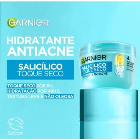 Hidratante Facial Toque Seco Salicílico Antiacne 85g Garnier