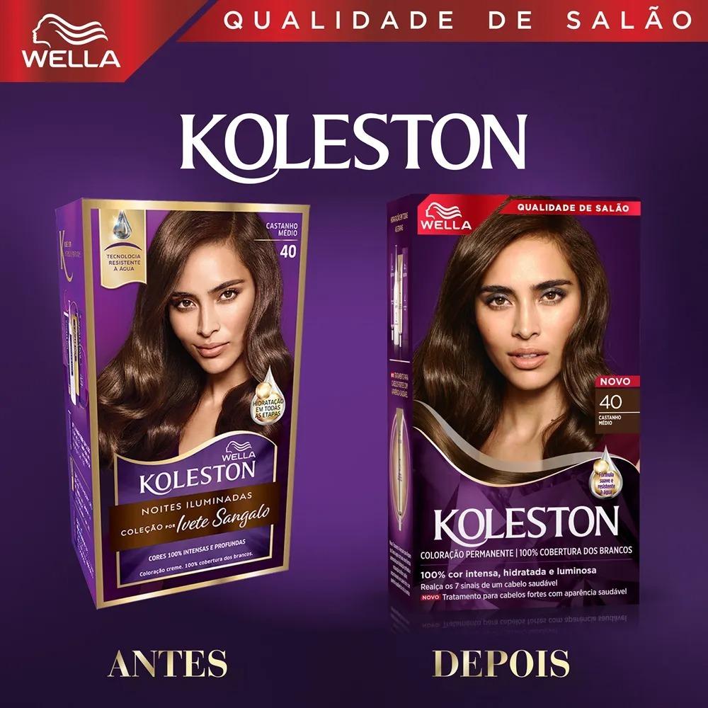 Tintura De Cabelo Koleston Cor 40 Castanho Médio