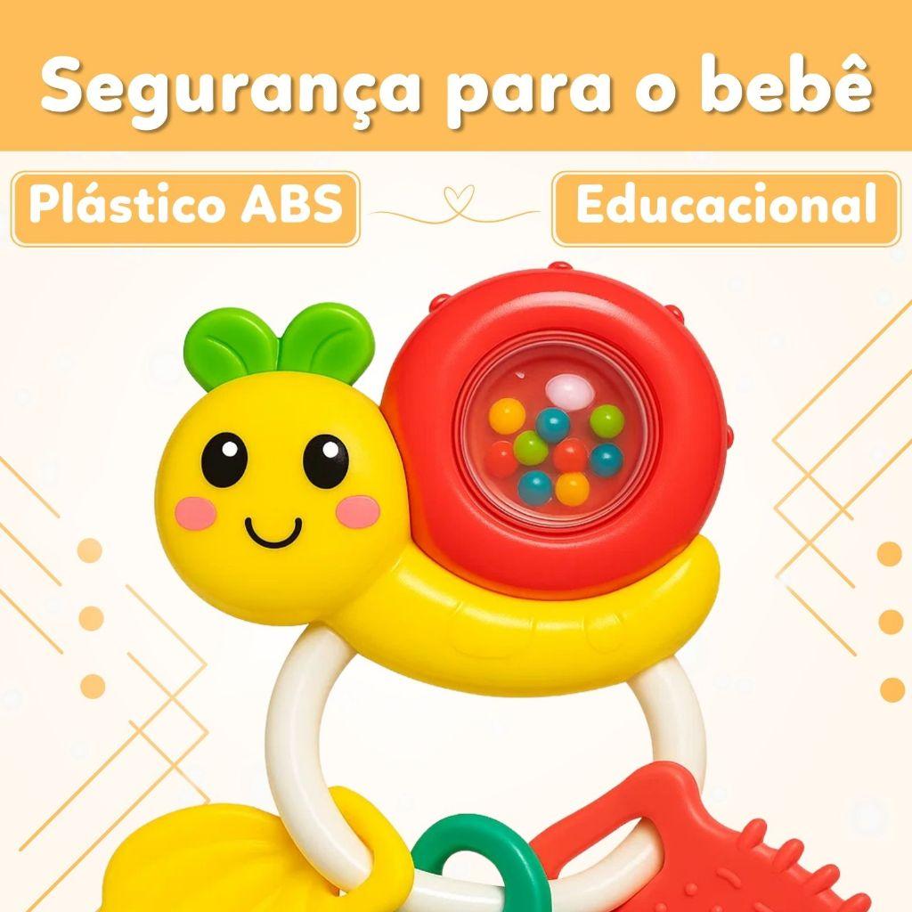 Brinquedo Chocalho Musical Infantil Animais Som E Luz