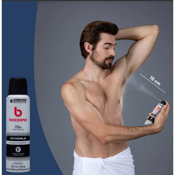 Desodorante Aerosol Bozzano Invisible Thermo Antitranspirante 90g