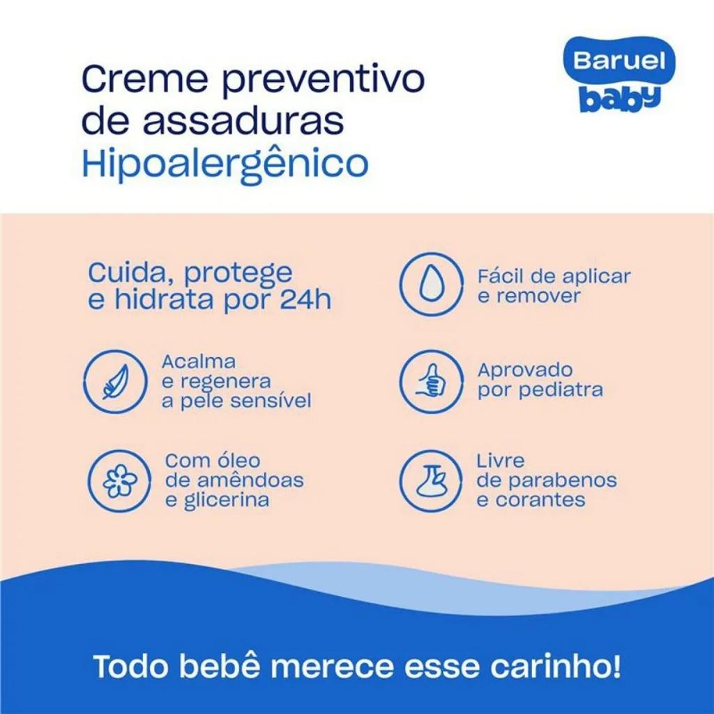 Creme Preventivo De Assaduras Baruel Baby 45 Promo Leve 3 Pague 2