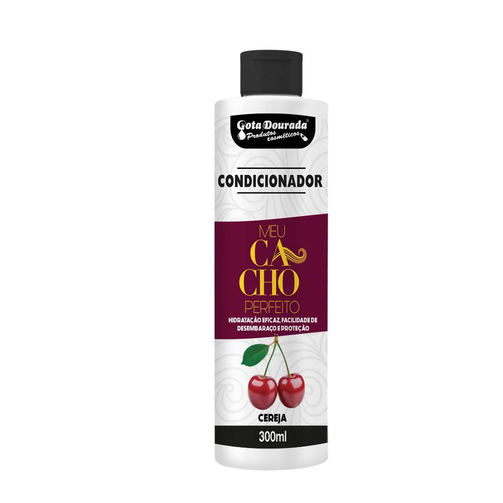 Shampoo E Condicionador Cacheados Cereja Gota Dourada - 300ml Cada