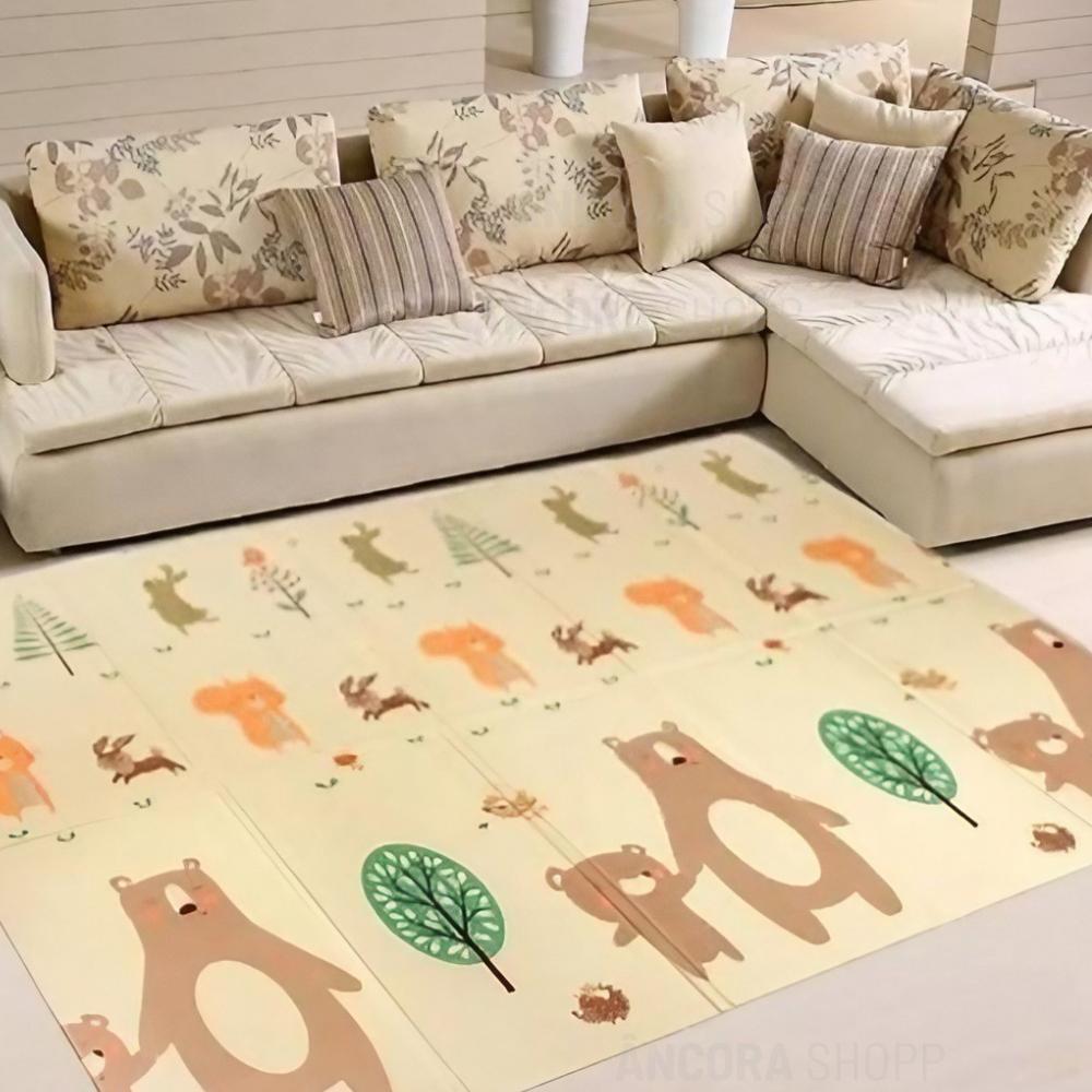 Tapete Infantil Tatame Educativo De Atividades Dupla Face Térmico Emborrachado 180 X 120 X 1CM Bebê
