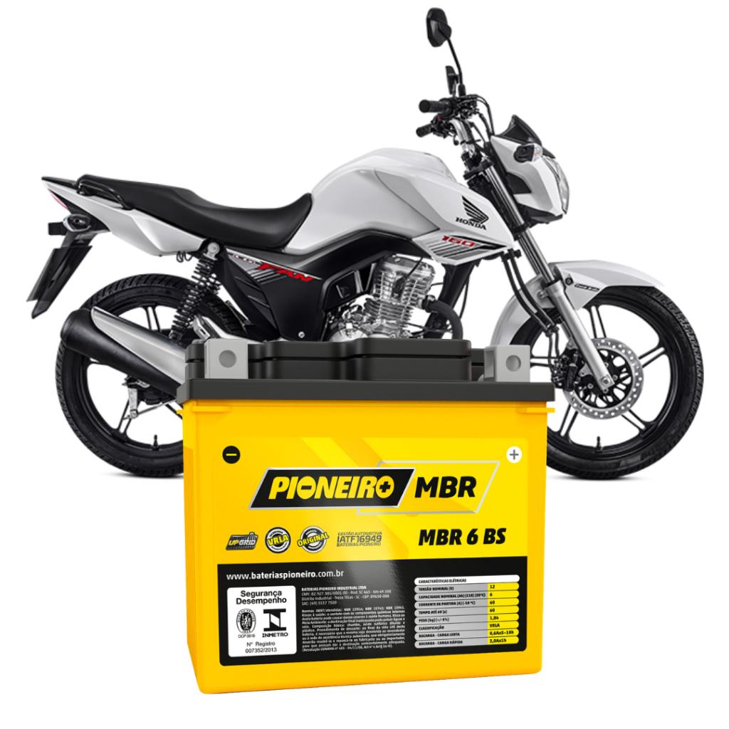 Bateria Moto Titan Fan Biz Bros Fazer 125 150 160 Mix (6ah)