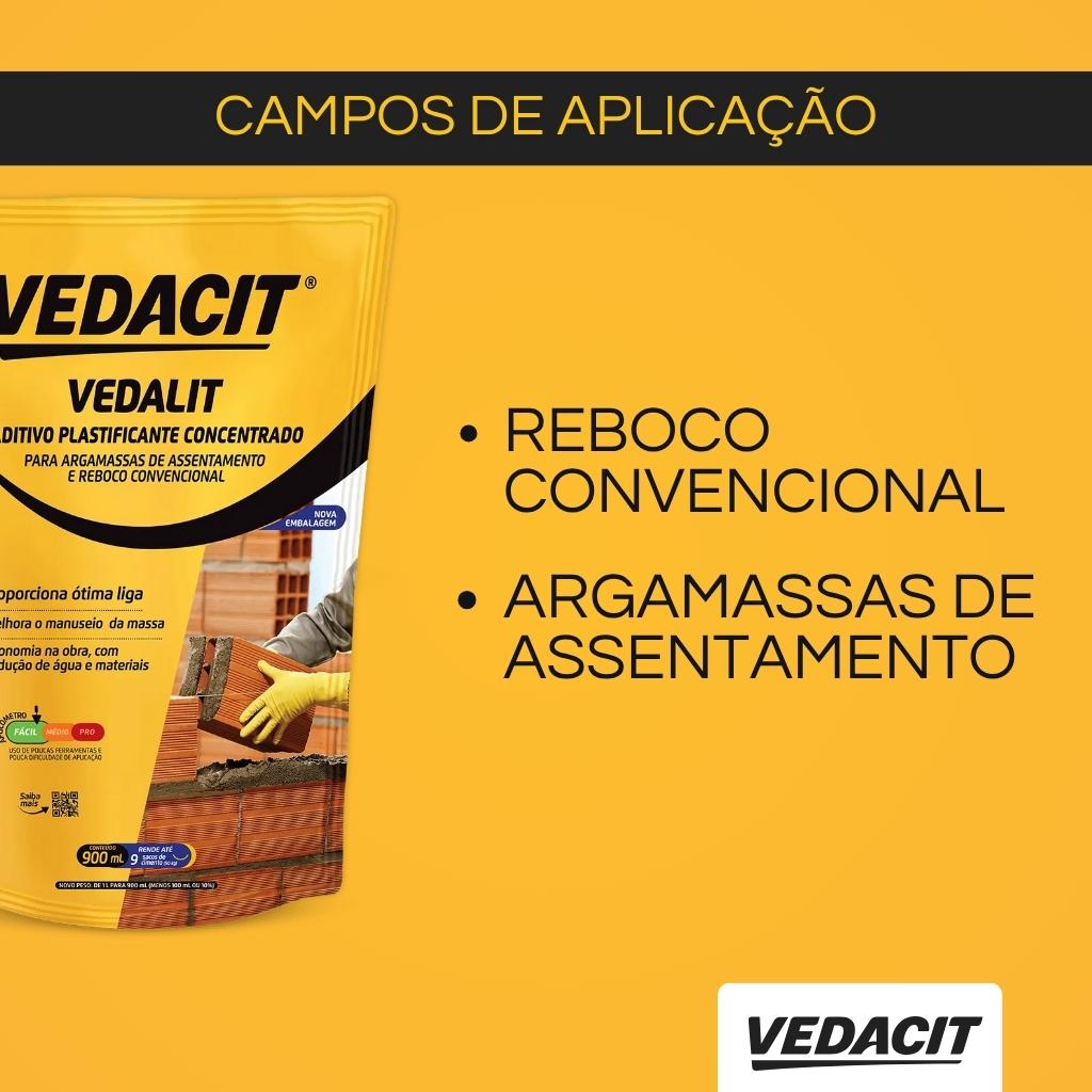 Aditivo Plastificante Vedalit 900ml Vedacit