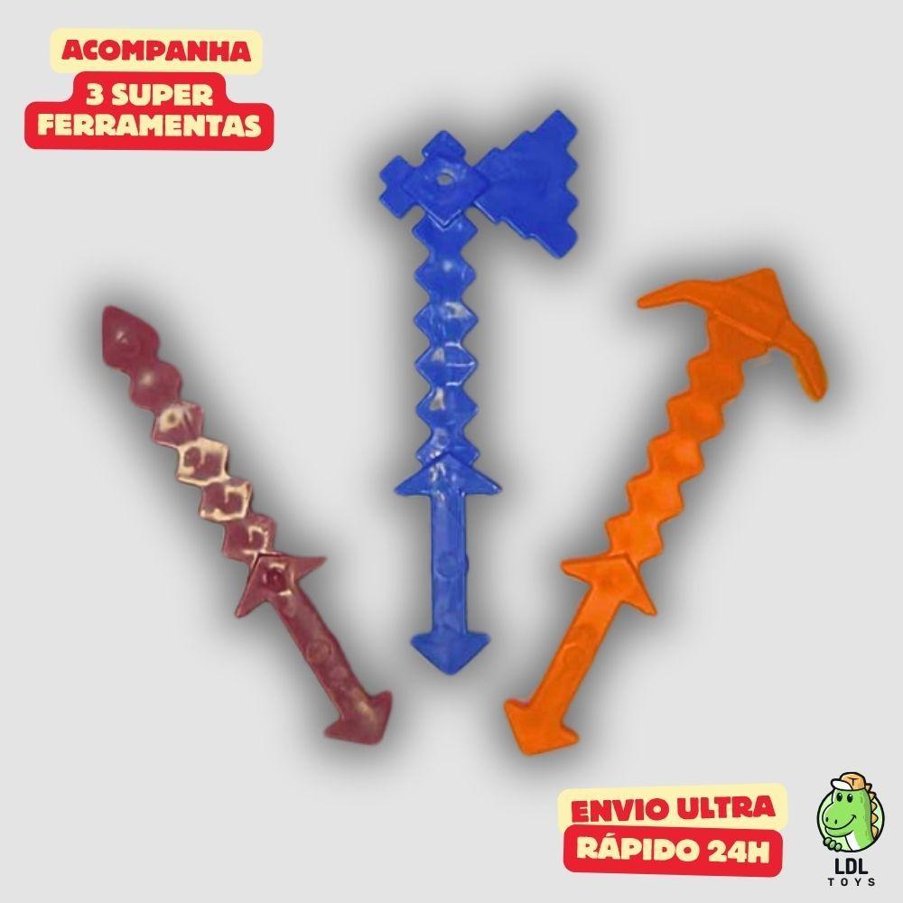 Boneco Jazzghost 15cm Articulado Acompanha 3 Ferramentas + 1 Chaveiro Youtuber Algazarra