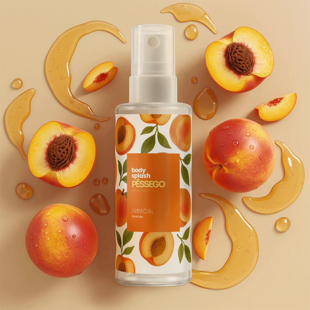 Body Splash Feminino Pessego 100ml - Primacial Perfume Frutado