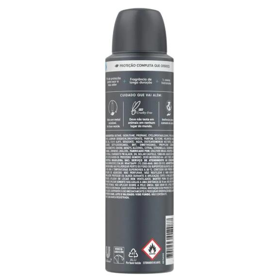 Desodorante Antitranspirante Aerosol Dove Men+care Proteção Total Masculino 150ml