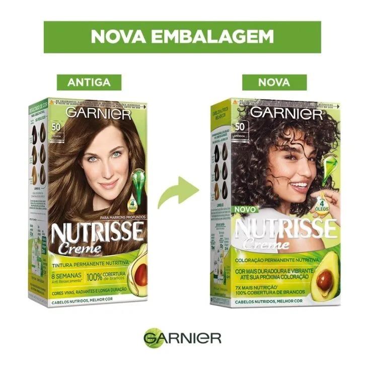 Tinta De Cabelo Nutrisse Creme 50 Castanho Claro Amêndoa